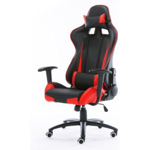 Herní židle k PC RUNNER s područkami černá-červená