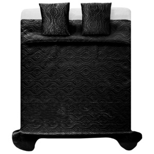 Luxusní loží přikrývka na postel v černi barve