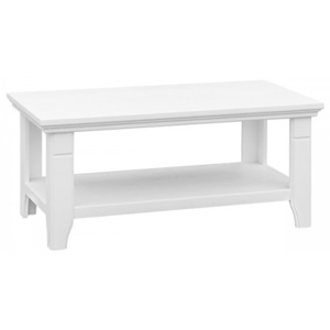 Konferenční stolek Orvietto, bílá, masiv, borovice
