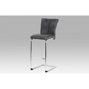Barová židle BAC-192 GREY šedá koženka / chrom Autronic