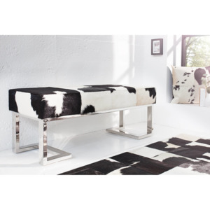 Dizajnová lavice Ralph 110 cm černá/bílá