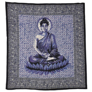 Přehoz na postel, Buddha modrý, 210x225cm