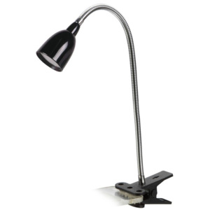 LED stolní lampička - 2,5W, WW, klip - černá - Solight (WO33-BK)