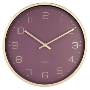 Nástěnné hodiny Gold Elegance Purple