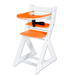 Hajdalánek Rostoucí židle ELA - velký pultík (bílá, oranžová) ELABILAORANZOVA