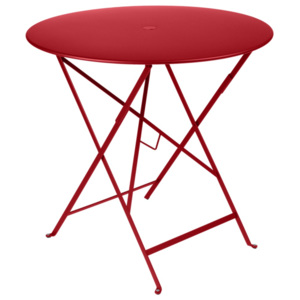 Červený zahradní stolek Fermob Bistro, Ø 77 cm