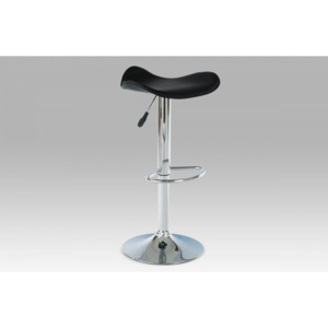Barová židle, chrom / koženka černá AUB-300 BK Autronic