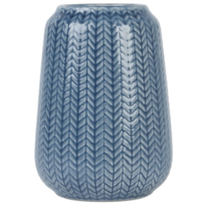 Malá modrá váza PT LIVING Knitted