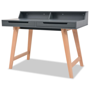 Psací stůl, MDF dřevotříska, bukové dřevo 110 x 60 x 85 cm