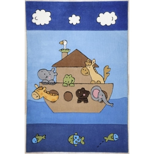 Dětské koberce Theko Zvířátka Noe modrá - 120x180