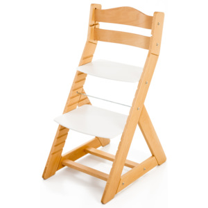 Hajdalánek Rostoucí židle MAJA - opěrka do kulata (buk, bílá) MAJABUKBILA