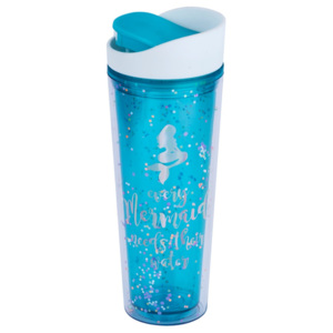 Modrý cestovní hrnek Tri-Coastal Design Mermaid Needs Their Water, 750 ml