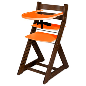 Hajdalánek Rostoucí židle ELA - velký pultík (ořech, oranžová) ELAORECHORANZOVA