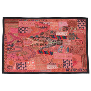 Mobler Unikátní patchworková tapiserie z Rajastanu, ruční práce, 105x150 cm