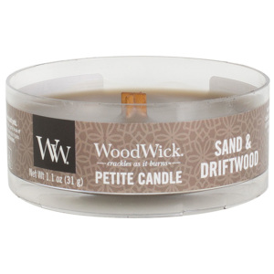 WoodWick – Petite Candle vonná svíčka Písek a naplavené dříví 31 g