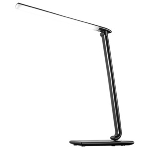 LED stolní stmívatelná lampička - 12W, CCT, USB - černý lesk - Solight (WO37-B)