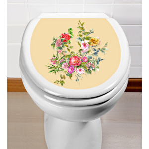 Magnet 3Pagen Samolepka na víko WC Květy