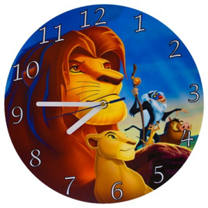 Dětské nástěnné hodiny LION KING