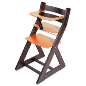Hajdalánek Rostoucí židle ANETA - malý pultík (wenge, oranžová) ANETAWENGEORANZOVA