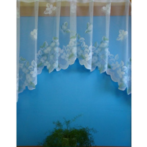 Oblouková záclona 2460 modrá, 90x150 cm