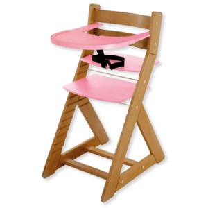 Hajdalánek Rostoucí židle ELA - velký pultík (dub světlý, růžová) ELADUBSVERUZOVA