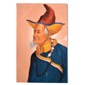 SB Orient Ručně malovaný obraz na plátně, Nepál, cca 48*72cm