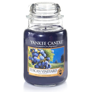 Vonná svíčka Yankee Candle Tuscan Vineyard - Zralé šťavnaté hrozny Classic Velká 625 GRAMŮ