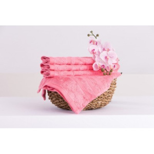 XPOSE ® Bambusový ručník SÁRA - růžová 30x50 cm 6ks