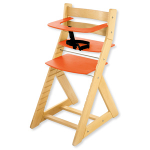 Hajdalánek Rostoucí židle ANETA - malý pultík (bříza, oranžová) ANETABRIZAORANZOVA