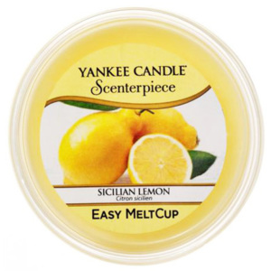 Yankee Candle - Scenterpiece vosk Sicilian Lemon 61g (Zářivá a sluncem prohřátá vůně zralých citrónů, která šíří přirozeně sladké a osvěžující aróma léta. Citrusová vůně ve velmi jemné a nevtíravé formě.)