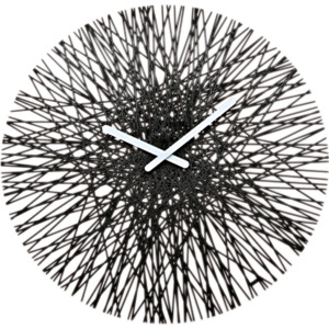 Nástěnné hodiny Koziol Silk černé 45cm