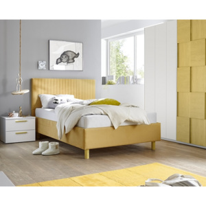 Čalouněná postel Enjoy-Vertico-120 látka žlutá