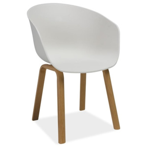 Židle EGO barva dub/bílá