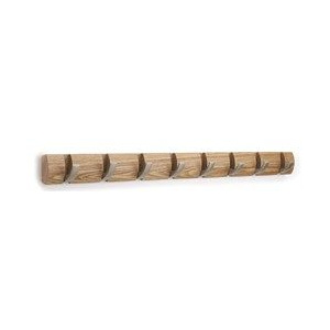 Věšák na zeď Umbra Flip 8 háčků dřevo, kov přírodní 81,3x6,5x3,1cm