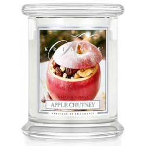 Střední 2-knotová vonná svíčka Kringle Candle Apple Chutney - Jablečné čatní 411 g