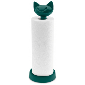 MIAOU kočka držák na papírové utěrky KOZIOL (Barva-Tmavě zelená)