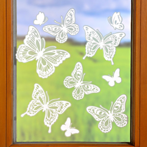 Magnet 3Pagen 10dílný obraz na okno Motýli
