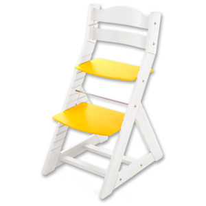 Hajdalánek Rostoucí židle MAJA - opěrka do kulata (bílá, žlutá) MAJABILAZLUTA