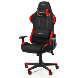 Herní židle k PC Eracer F02 s područkami černá-červená