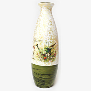 Váza keramika s dekorem 25cm