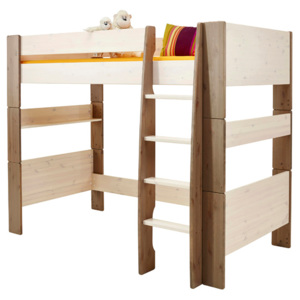 Harmonia Dětská vyvýšená postel Dany 90x200 cm (výška 164cm) - bílá/hnědá