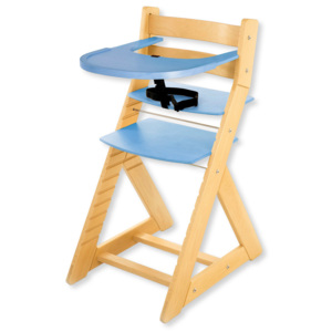 Hajdalánek Rostoucí židle ELA - velký pultík (bříza, modrá) ELABRIZAMODRA