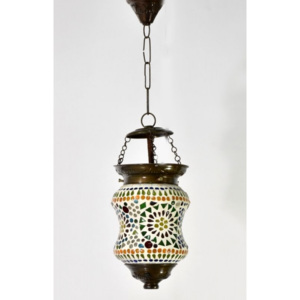 SB Orient Kulatá skleněná mozaiková lampa, ruční práce, 14x20cm