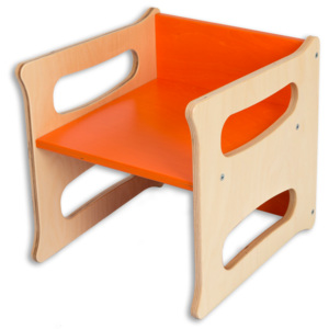 Hajdalánek Dětská židle TETRA 3v1 natur (oranžová) TETRANATURORANZOVA
