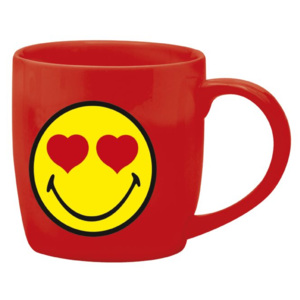 Hrnek Zak Designs Smiley Emoticon porcelán červená 150 ml