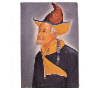 Mobler Ručně malovaný obraz na plátně, Nepál, cca 48*72cm
