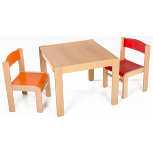 Hajdalánek Dětský stolek LUCAS + židličky LUCA (červená, oranžová) LUCASLUCAORCE