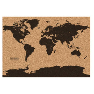 Korková mapa světa 82 x 58 cm