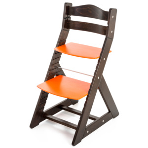Hajdalánek Rostoucí židle MAJA - opěrka do kulata (wenge, oranžová) MAJAWENGEORANZOVA