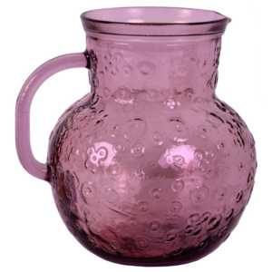 Růžový džbán z recyklovaného skla Ego Dekor Flora, 2,3 l